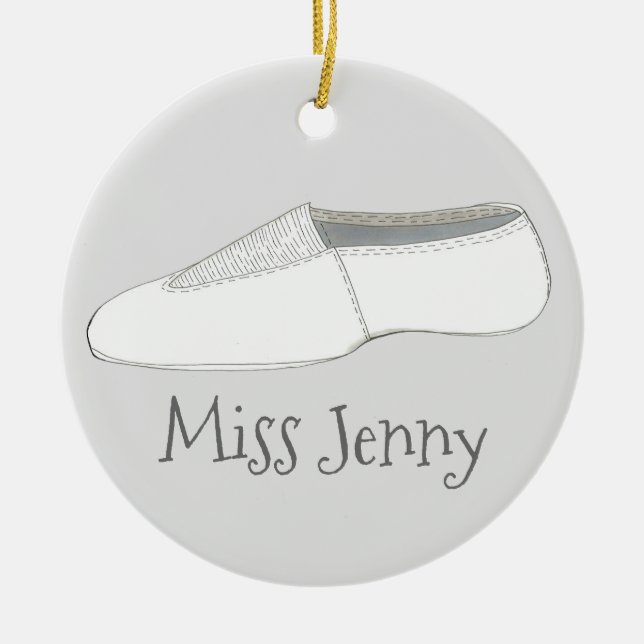 Gymnastics Acro Acrobatics Dance Teacher Coach Ceramic Tree Decoration (Front)