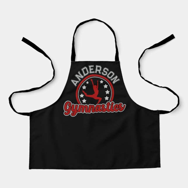 Gymnastics ADD NAME Gymnast Vault Floor Athlete Apron (Front)