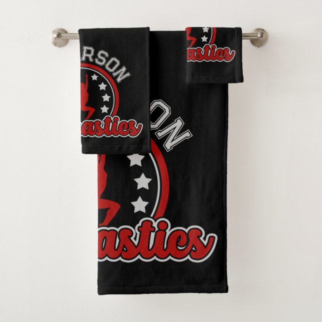 Gymnastics ADD NAME Gymnast Vault Floor Athlete  Bath Towel Set (Insitu)