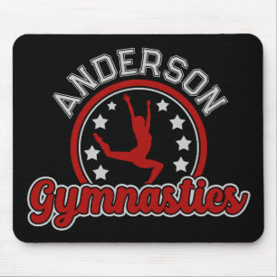 Gymnastics ADD NAME Gymnast Vault Floor Athlete Mouse Mat