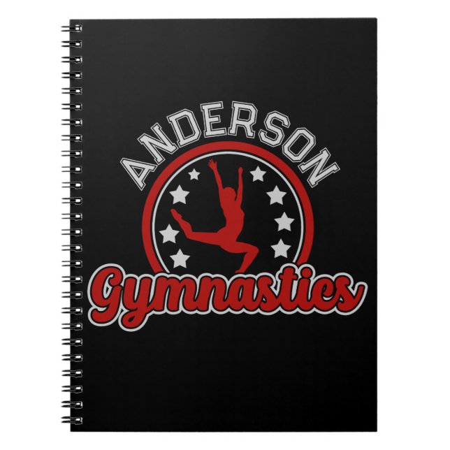 Gymnastics ADD NAME Gymnast Vault Floor Athlete Notebook (Front)
