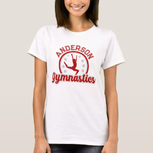 Gymnastics ADD NAME Gymnast Vault Floor Athlete T-Shirt