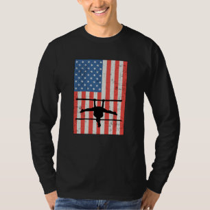 Gymnastics Amercian Flag Bars Beam Gymnast T-Shirt