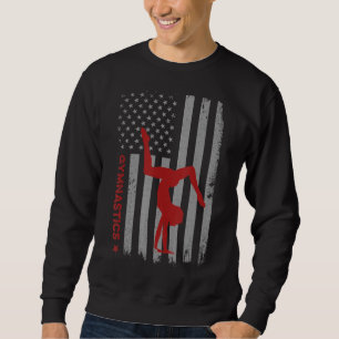 Gymnastics American Flag Coach Team Gymnast Men W Sweatshirt