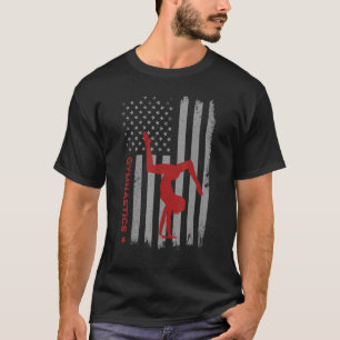 Gymnastics American Flag Coach Team Gymnast  Men W T-Shirt