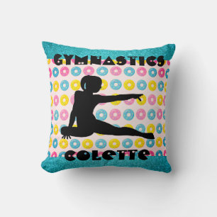 Gymnastics and Doughnuts Cushion