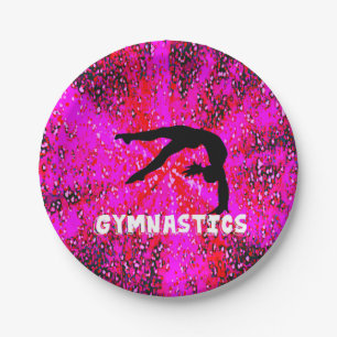 Gymnastics Back Handspring Paper Plates