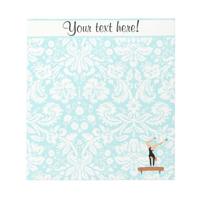 Gymnastics Balance Beam Notepad (Front)