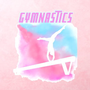 Gymnastics Balance Beam Pastel Wall Decal