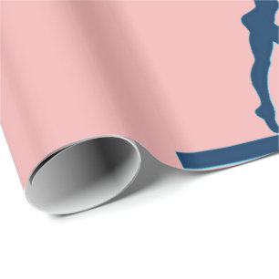 Gymnastics Balance Beam Pink Wrapping Paper