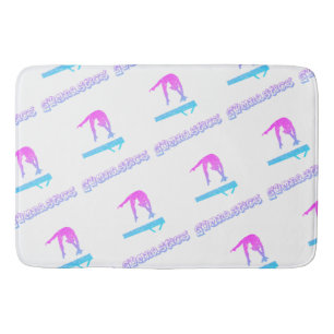 Gymnastics Balance Beam Print   Bath Mat
