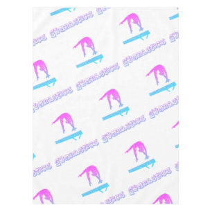 Gymnastics Balance Beam Print Tablecloth