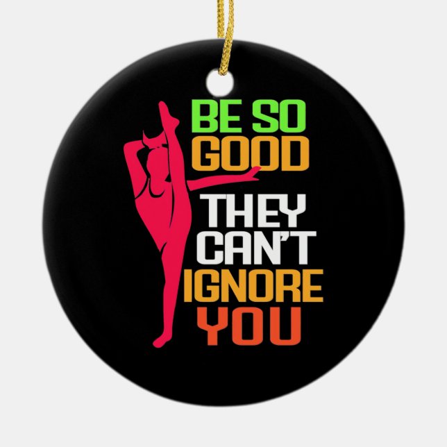 Gymnastics Be So Good Ceramic Tree Decoration (Front)