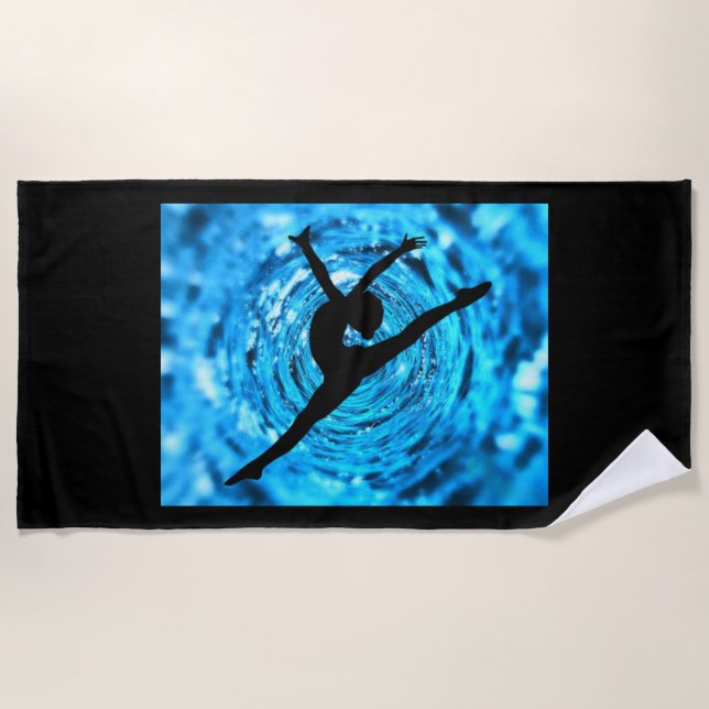 Gymnastics beach towel. beach towel (Front)