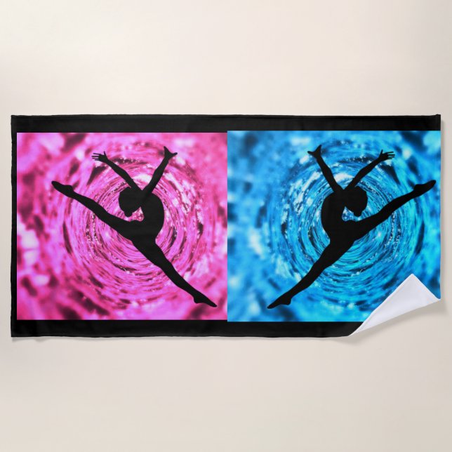 Gymnastics beach towel. beach towel (Front)