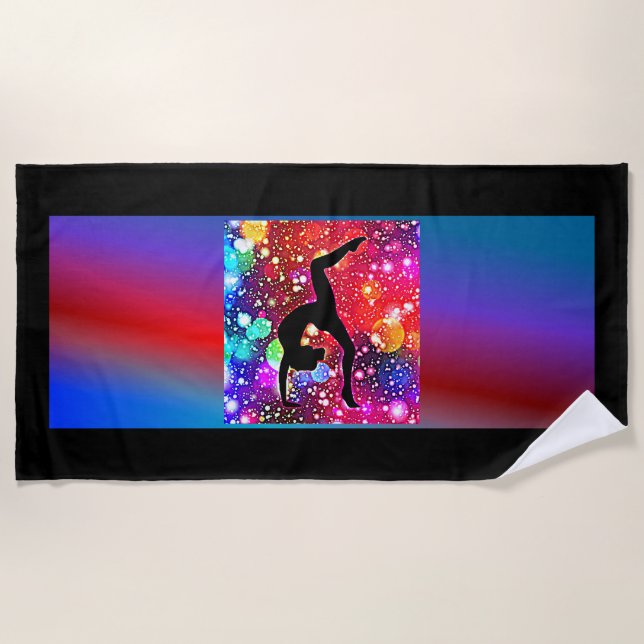 Gymnastics beach towel. beach towel (Front)