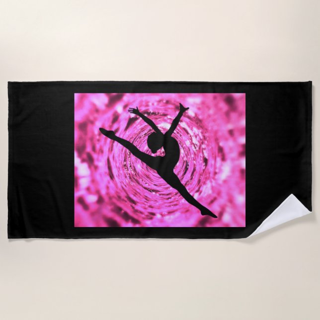 Gymnastics beach towel. towel (Front)
