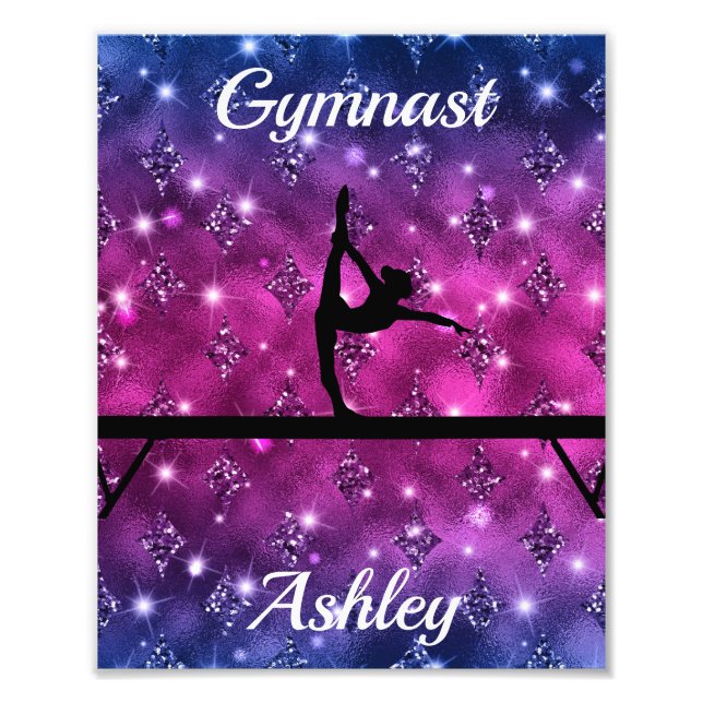 Gymnastics Beam Glam    Photo Print (Front)