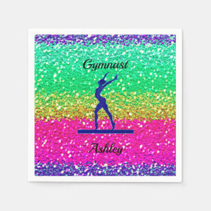 Gymnastics Beam Sparkle Napkin