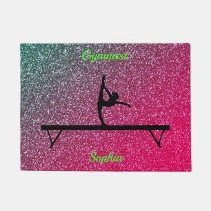Gymnastics Beam Watermelon Sparkle Doormat