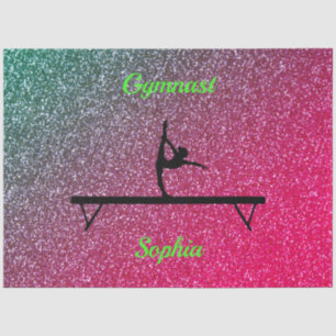 Gymnastics Beam Watermelon Sparkle Tissue Paper