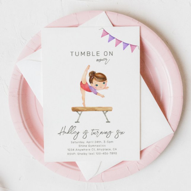 Gymnastics Birthday Invitation | Gymnastics Party (Creator Uploaded)