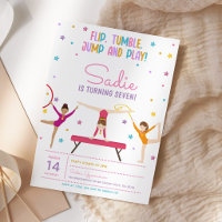Gymnastics Birthday Party Cute Colourful