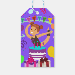 Gymnastics Birthday Party Gift Tags