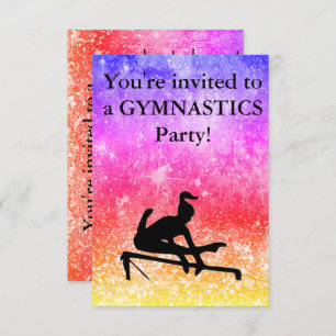 Gymnastics Birthday Party Invitation