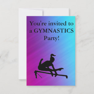 Gymnastics Birthday Party Invitation