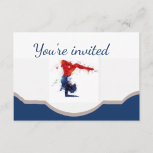 Gymnastics Birthday Party Invitation