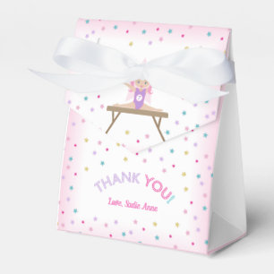 Gymnastics Birthday Party Pink Hair Favour Box