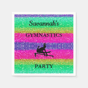 Gymnastics Birthday Rainbow Sparkle 50 Napkins