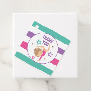 Gymnastics Birthday Thank You Favour Favour Tags