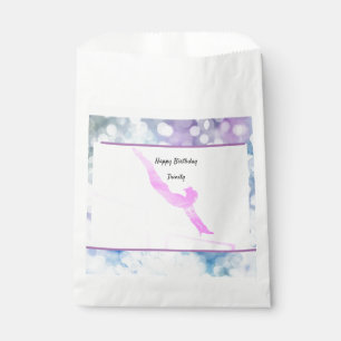 Gymnastics Birthday Uneven Bars Watercolor Favour Bags
