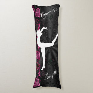 Gymnastics Black, White and Pink  Body Cushion