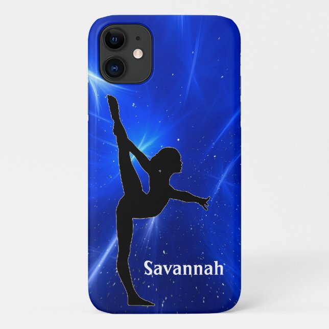Gymnastics Blue Abstract Case-Mate iPhone Case (Back)