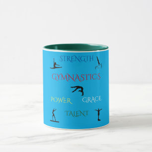 GYMNASTICS BLUE /GREEN TWO TONE MUG. MUG