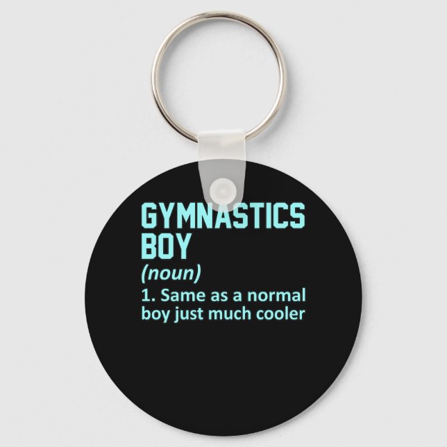 Gymnastics Boy Definition Gymnast Gymnastic Lover Key Ring (Front)
