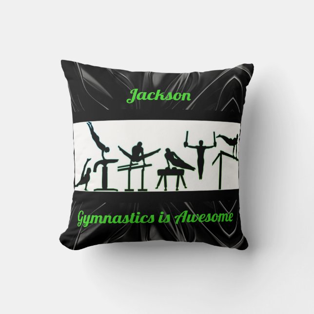 Gymnastics Boys - Gymnastics is Awesome Cushion (Front)