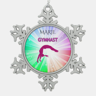 GYMNASTICS "BRIGHT LIGHTS" SNOWFLAKE TREE ORNAMENT