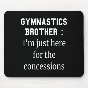 Gymnastics Brother T Shirt Gymnast Sibling Tee Fun Mouse Mat