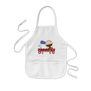 GYMNASTICS - Brunette Girl Balance Beam t-shirts Kids Apron
