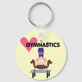GYMNASTICS - Brunette Girl Handstands Key Ring