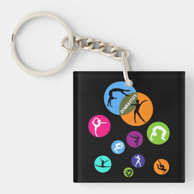 Gymnastics Bubble Key Ring (Front)