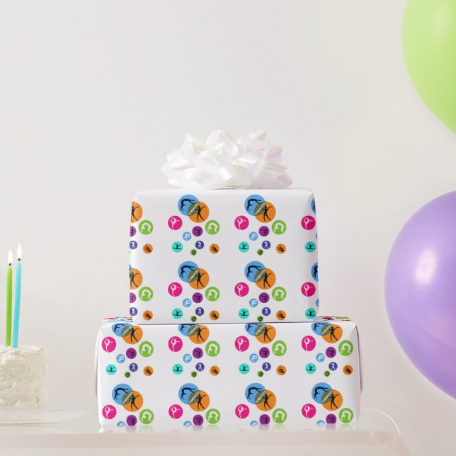 Gymnastics Bubble Wrapping Paper (Party Gifts)