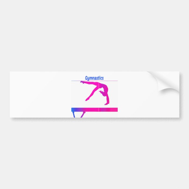 Gymnastics bumper sticker. sticker (Front)