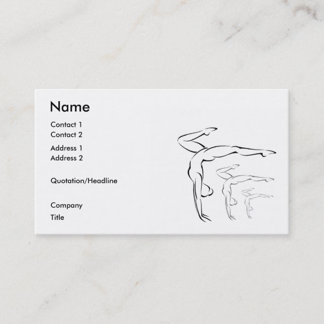 Gymnastics Business Card (Front)