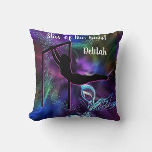 Gymnastics Butterfly Star of the Bars Personalised Cushion