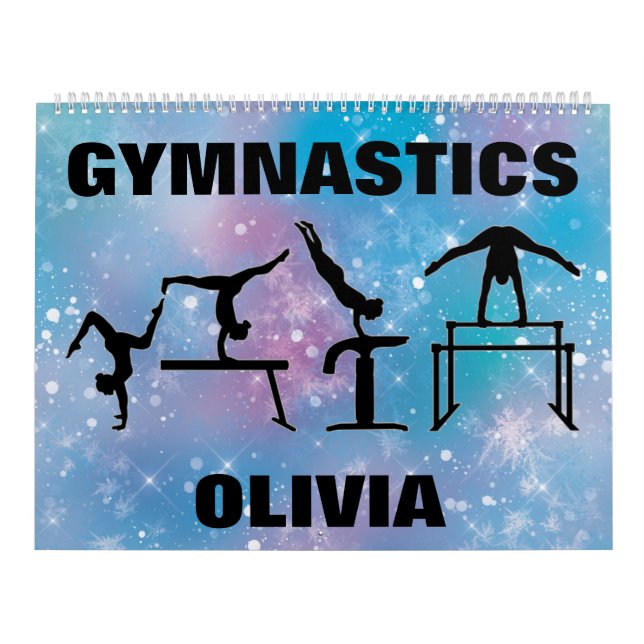 Gymnastics Calendar Blue Glam (Cover)